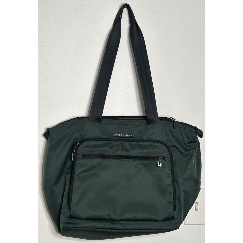 Briggs & Riley Travel Tote Bag Forest Green Ballistic Nylon Organizer Excellent!